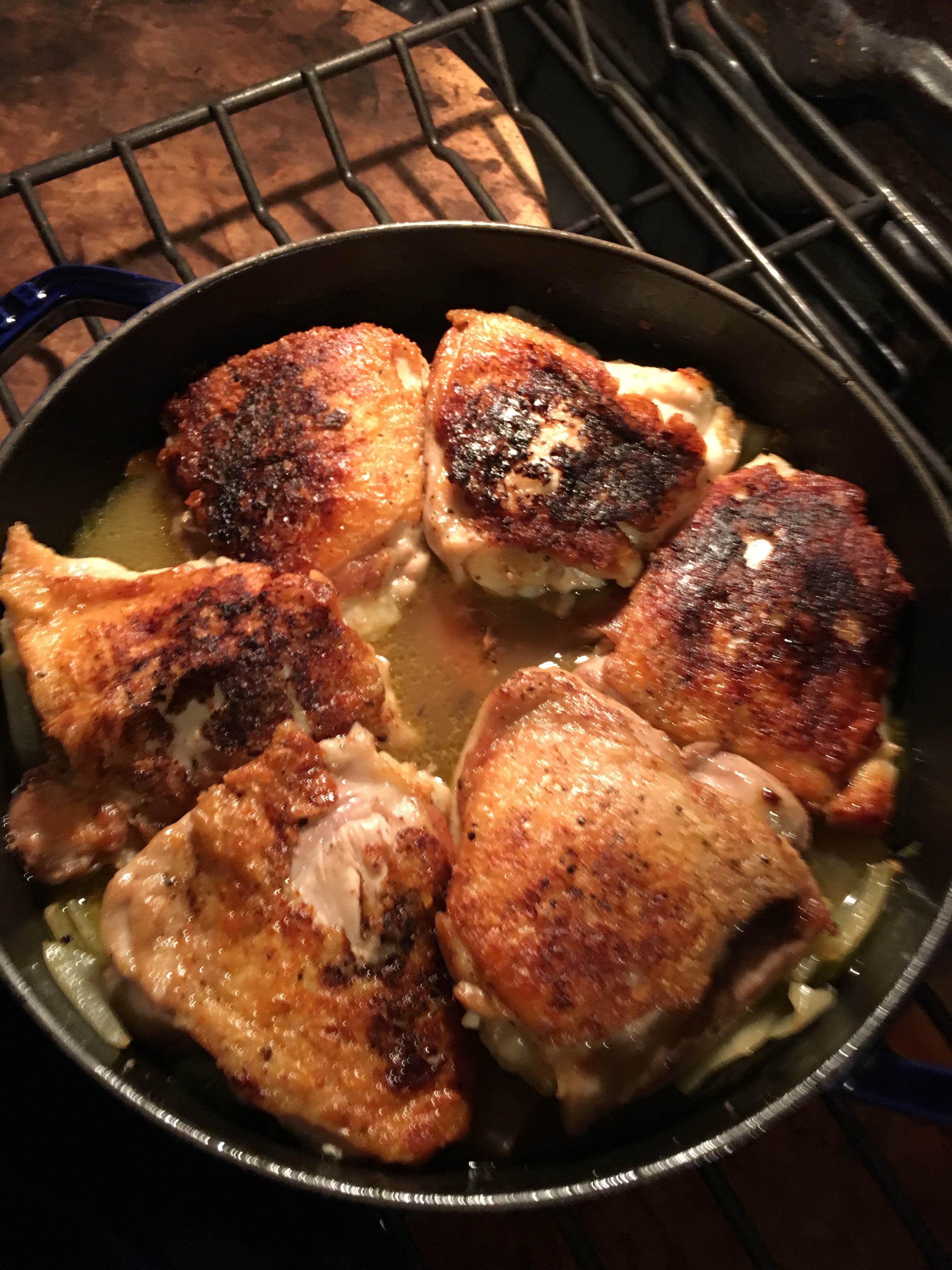 PorciniBraised Chicken Thighs